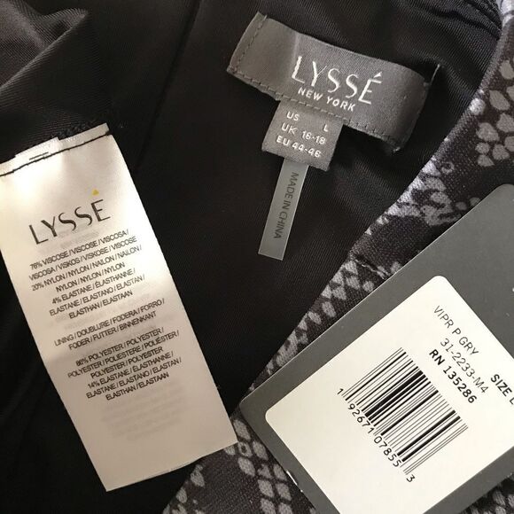 Lysse Viper Snake Stretch Pencil Skirt L Gray NEW - Picture 8 of 8